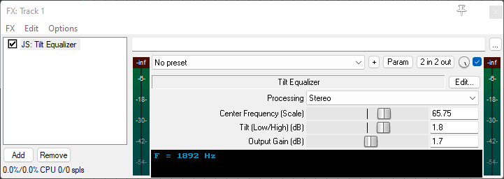 Tilt Equalizer